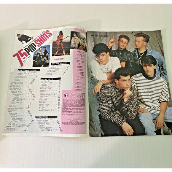 TV and Movie Screen 75 Pop Shots Magazine February 1991 Vol 37 No 6 NKOTB Poison - Picture 2 of 3